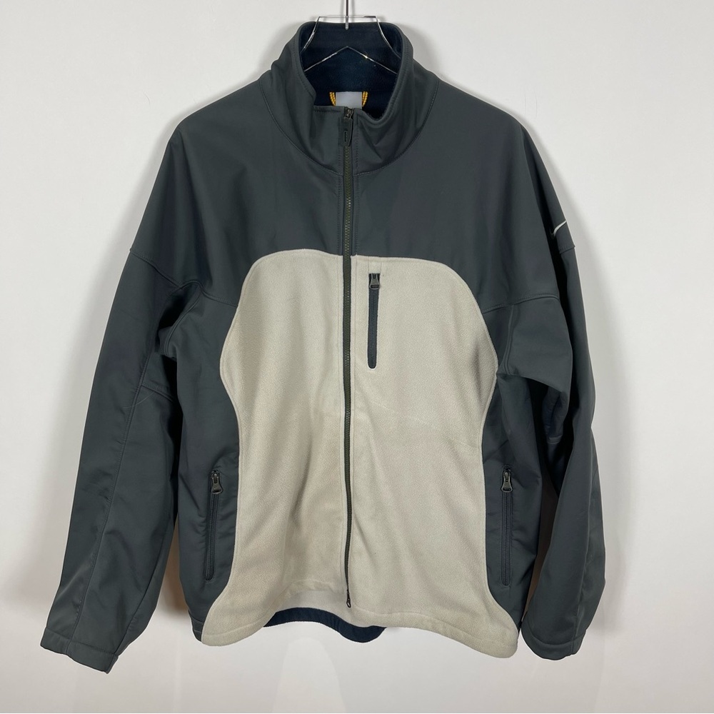 Nike Men's Dark Gray and Cream Performance Jacket